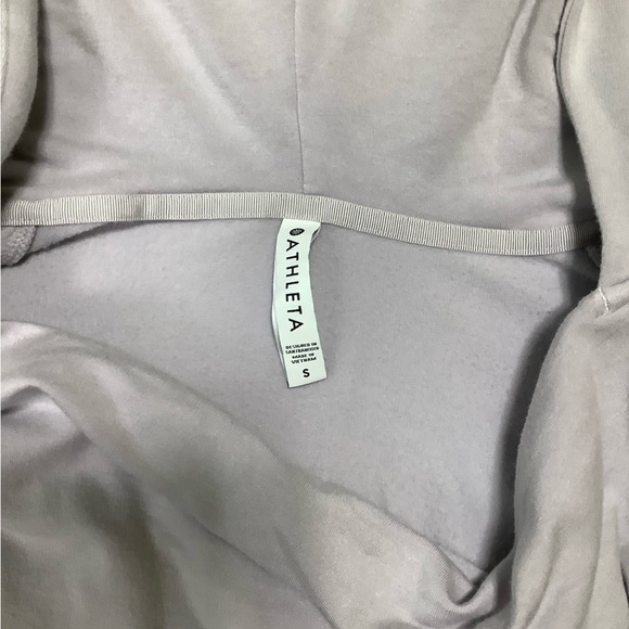 Athleta Oversized Hoodie Sz Small Gray Lavender - Picture 7 of 10